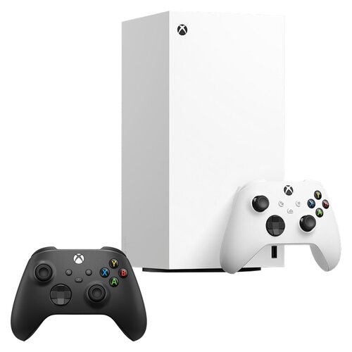 onsola MICROSOFT XBOX Series X bez napędu Biały + Kontroler MICROSOFT bezprzewodowy Xbox Carbon Black
